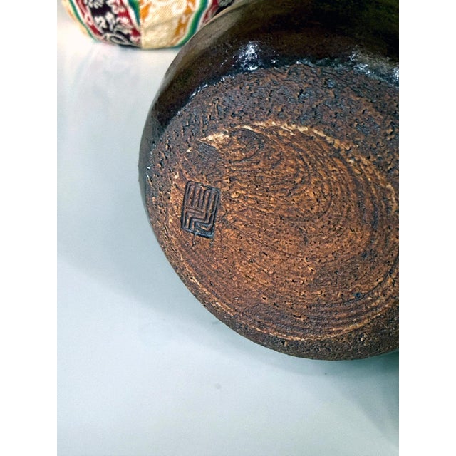 Three Japanese Vintage Tea Caddies by Noted Potters with Shifuku and Tomobako For Sale - Image 9 of 15