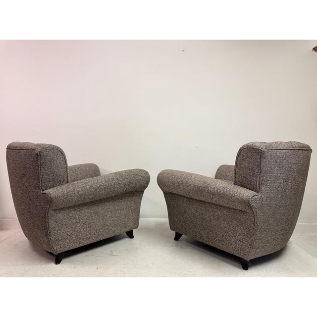 Brown Large Italian Armchairs by Guglielmo Ulrich, 1940s, Set of 2 For Sale - Image 8 of 15