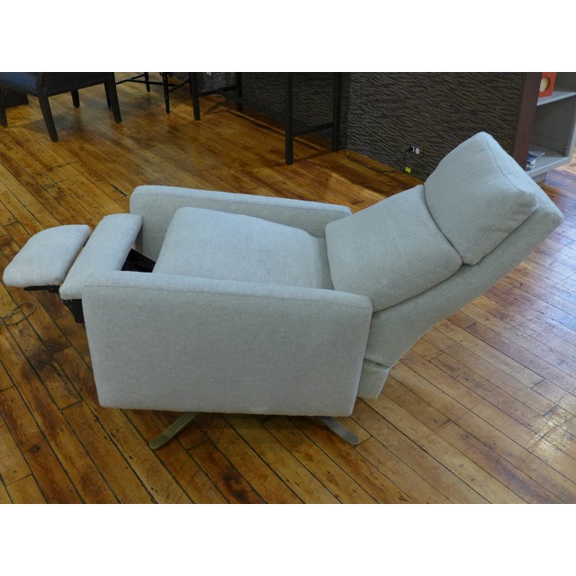 Modern Lee Industries Relaxor Swivel Chair Mohair Chairish