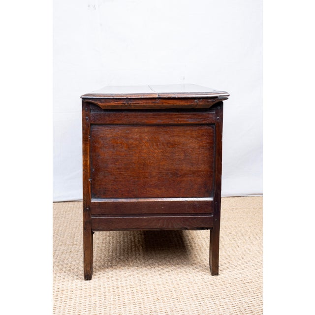 17th Century 17th Century Carved Oak Coffer For Sale - Image 5 of 16