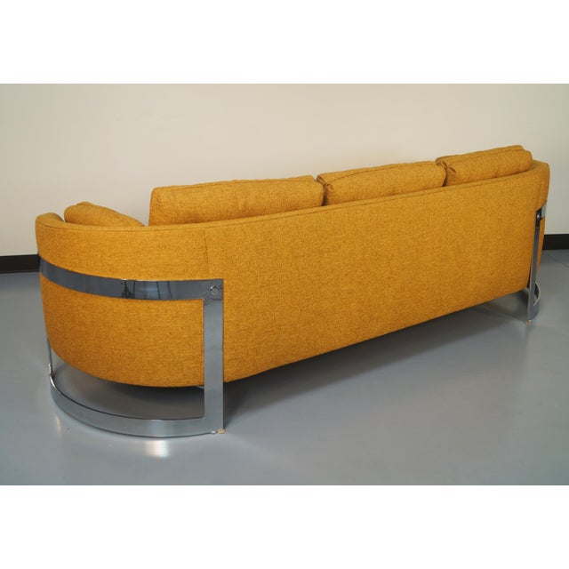 Vintage Floating Chrome Sofa by Milo Baughman Chairish