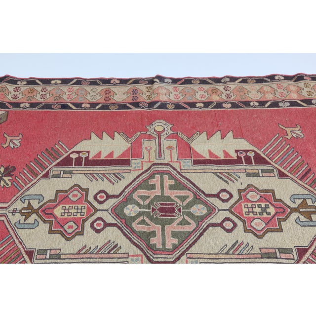 1990s Vintage Handwoven Kilim Rug For Sale - Image 4 of 12