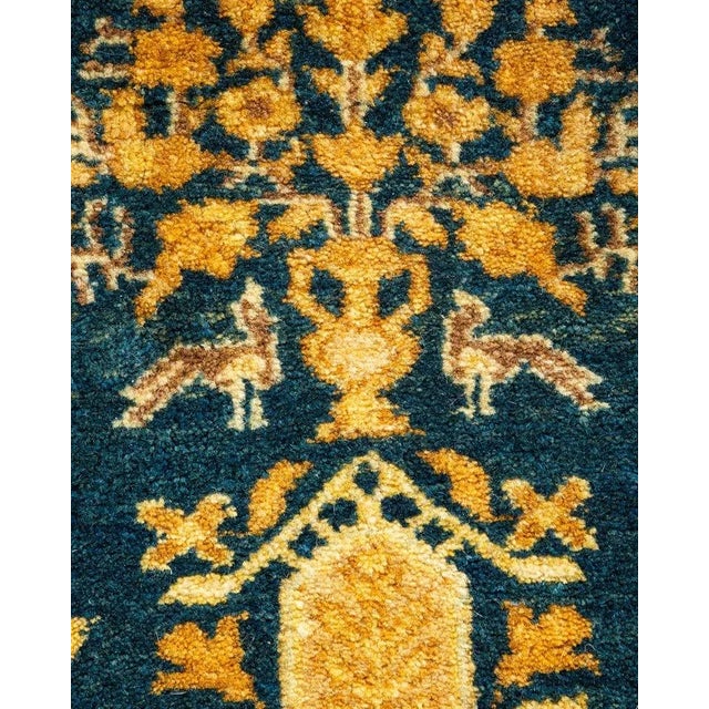 Traditional Mogul, One-of-a-Kind Hand-Knotted Area Rug in Green, 6' 1" x 8' 5" For Sale - Image 3 of 8