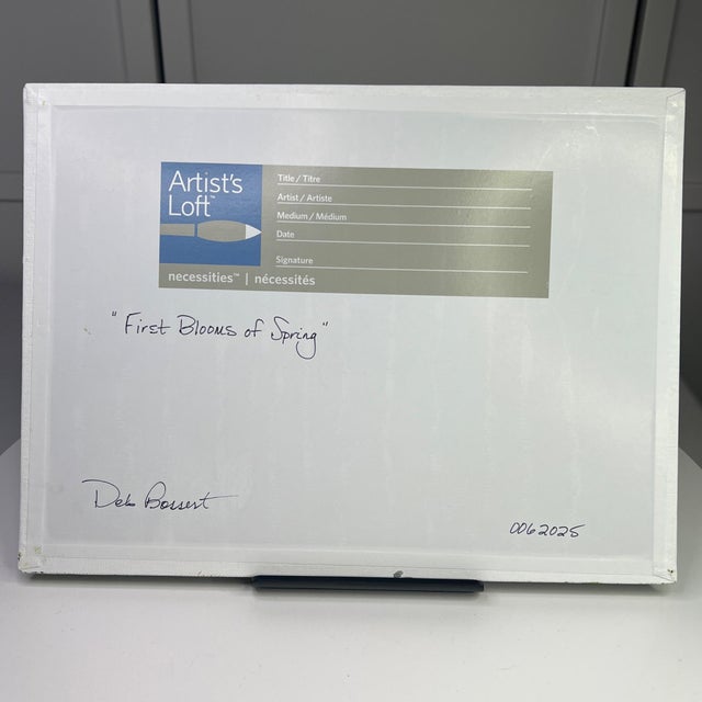 "First Blooms of Spring" Contemporary Original Landscape Painting by Deb Bossert For Sale - Image 6 of 6