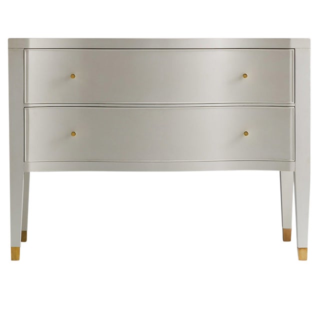 Modern History Home Modern History Serpentine Chest - White Linen For Sale - Image 4 of 4