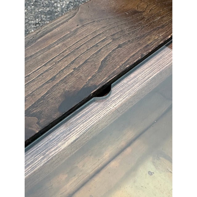 Japanese Antique Elm / Keyaki Hibachi Table on Custom Made Stand. For Sale - Image 14 of 15