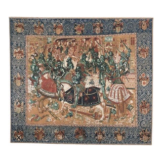 Le Tournoi Silkscreen Tapestry - 206 X 234 Cm (6'9" X 7'8") - Requires Rod Size 6 For Sale