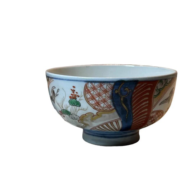 Wood 19th Century Japanese Imari Rice Bowl For Sale - Image 7 of 8
