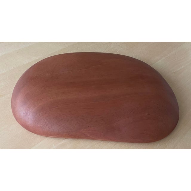 Brown Solid Mahogany Organic Form Charcuterie Platter For Sale - Image 8 of 8