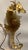 Vintage Brass Seahorse Sculpture on Quartz & Teak Base For Sale In Houston - Image 6 of 10