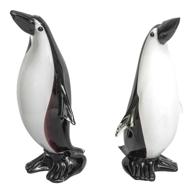 2 Large Penguins Artisan Glass "Cristalleria Stile D'Arte" For Sale - Image 11 of 11