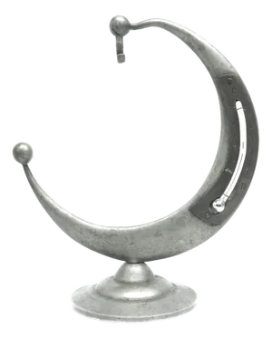 Art Deco Clock Stand with Thermometer, France, 1930s