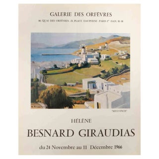 Hélène Besnard-Giraudias Exhibition Poster, 1966 For Sale