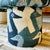 Blue Mushroom Ottoman in Lagoon Birds For Sale - Image 8 of 9