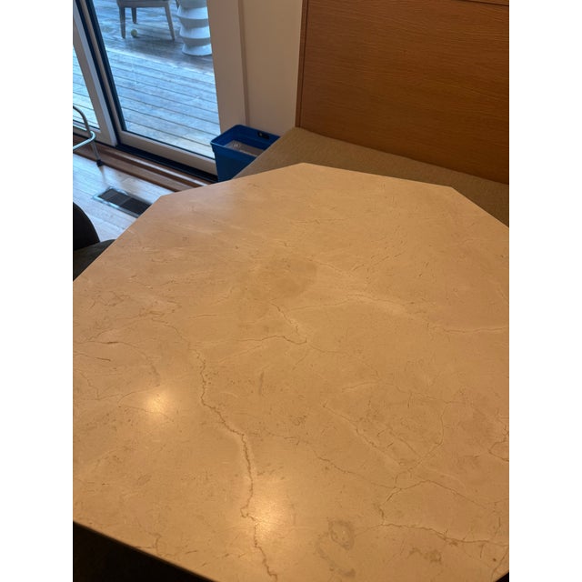 Pedestal Side Table With Marble Top For Sale In New York - Image 6 of 6