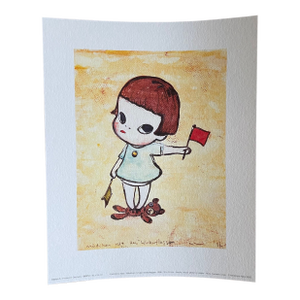 Yoshimoto Nara, Mädchen Mit Den Winkerflaggen, 1996, Copyright Yoshimoto Nara 2002, Printed in Germany