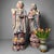 Large Polychrome Wooden Temple Figures on Lotus Bases, Korea, 19th Century, Set of 2 For Sale - Image 4 of 18