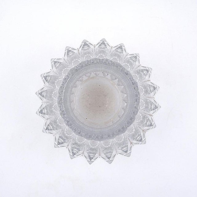 Vintage Model Artichoke Clear Crystal Vase from Val Saint Lambert, 1960 For Sale - Image 5 of 12
