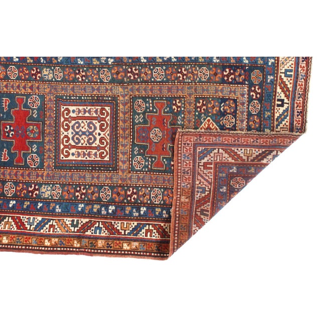 Pasargad NY Antique Russian Shirvan Lamb's Wool Rug - 3'7" x 6' For Sale - Image 4 of 5