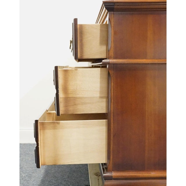 Wood Bassett Furniture Solid Cherry Traditional Style 64" Triple Dresser 2107-237 For Sale - Image 7 of 13