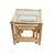 Bamboo Nesting Side Tables with Clear Glass Tops, 1970s, Set of 3 For Sale - Image 9 of 12
