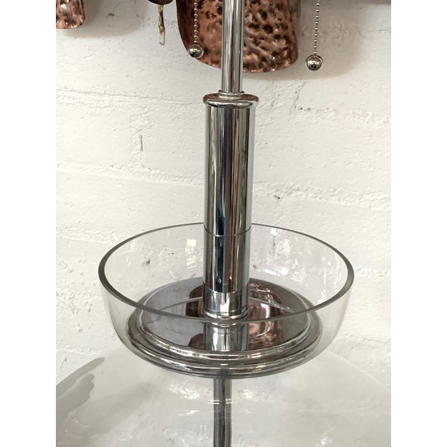 1960s Etched Glass Lamps - a Pair For Sale - Image 13 of 15