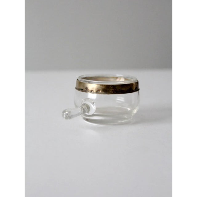 Vintage Silver Rimmed Glass Cup For Sale - Image 6 of 10