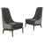 Dark Gray T.H. Robsjohn-Gibbings Tufted High Back & Ebonized Chairs for Widdicomb - A Pair For Sale - Image 8 of 8