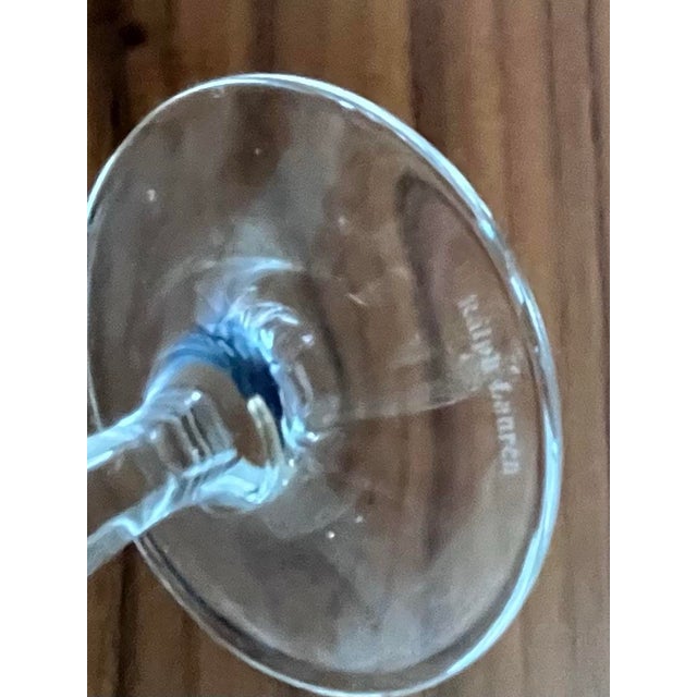 1990s Ralph Lauren Crystal Cut Herringbone Iced Tea Glasses - Set of 7 For Sale - Image 10 of 10