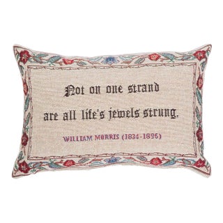 Life’s Jewels Fibre Filled Tapestry Cushion - 20x32cm (8"x13") For Sale