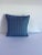 Contemporary Early 21st Century Geometric Navy Acrylic Blue Pillows- a Pair For Sale - Image 3 of 5