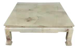 Karl Springer Asian Inspired Parchment Covered Coffee Table