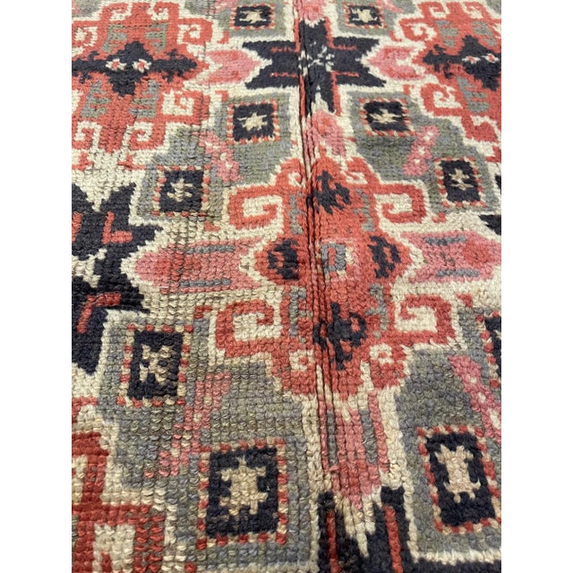 Textile 1900 Turkish Geometric Design Rug 6'7''x 10' For Sale - Image 7 of 9