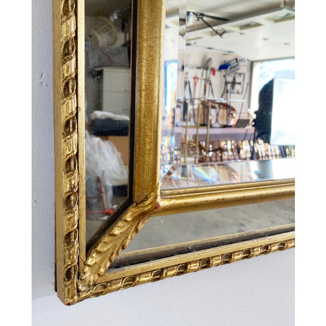 Wood Substantial Vintage Neoclassical Regency Style Wall Mirror For Sale - Image 7 of 10
