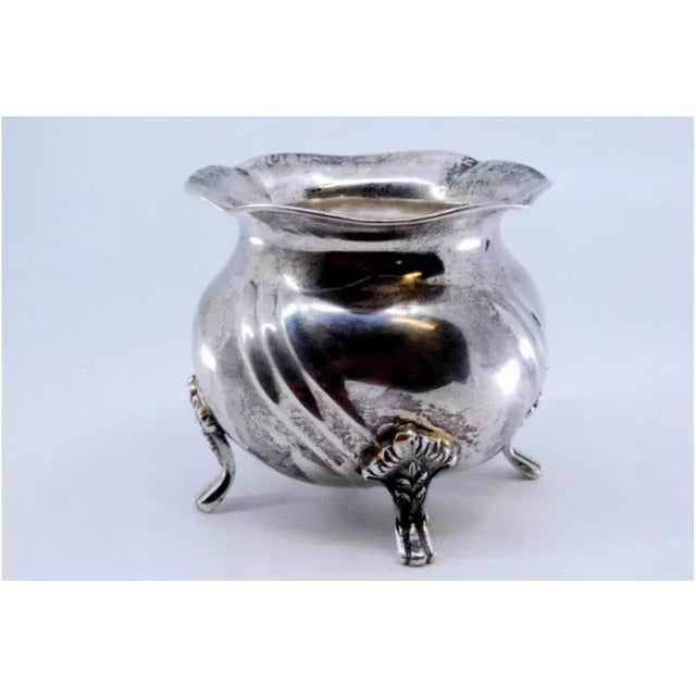 Silver Spiral Silver Pot with Support Feet and Applications For Sale - Image 8 of 10