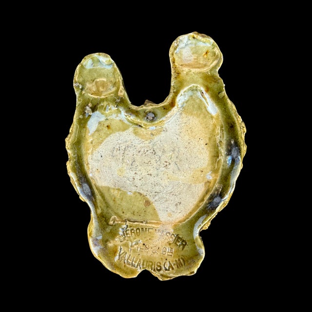 Antique Jérôme Massier Majolica Dog Tobacco Jar, French Figural Container For Sale - Image 9 of 10