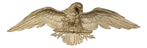 Patriotic Eagle Wall Decoration in Bronze Brass and Gold