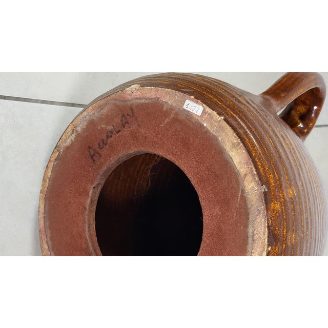 Ceramic French Brown Ceramic Vase from Accolay, 1960s For Sale - Image 7 of 10