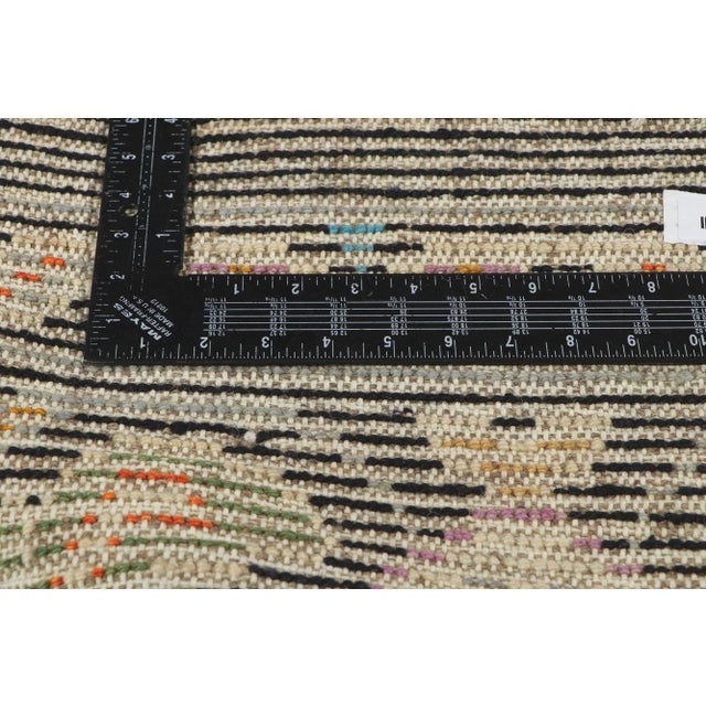 Colorful Vintage Black Oushak Rug, 9'5 X 12'8 For Sale In Dallas - Image 6 of 10