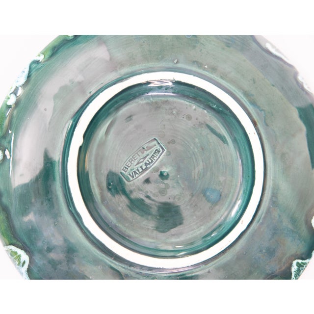 Mid Century French Vallauris Majolica Oyster Plate For Sale In Houston - Image 6 of 7