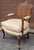Cream Late 20th Century Pair Century Furniture Lpuis XV Style Walnut Cane Back and Upholstered Fauteuils For Sale - Image 8 of 12