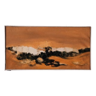 Roger Clamagirand, Sunset, 1950s, Oil Painting on Canvas, Framed For Sale