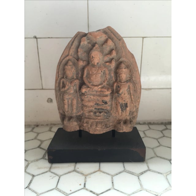Burmese Buddha Amulet on Stand For Sale - Image 4 of 6