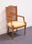 HENREDON FURNITURE Walnut Italian Mediterranean Cane Back Dining Arm Chair 39" High 22.5" Wide 21.5" Deep Seat: 18" High...