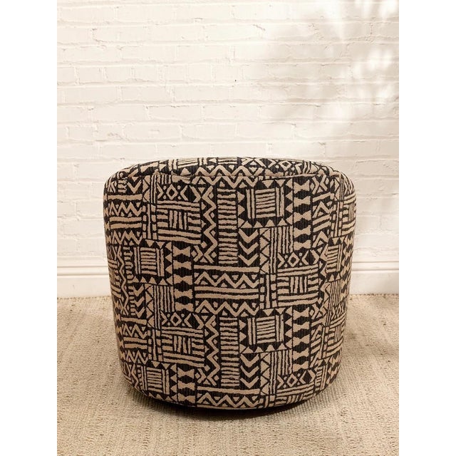 Mid 20th Century Vintage Postmodern Geometric Club Chair in Black & Tan For Sale - Image 5 of 10