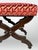 Wood Niccolo Italianate X-Base Velvet Stools - A Pair For Sale - Image 7 of 12