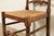 Baker Furniture Style English Country Rustic Carved Solid Oak Ladder Back Dining Chairs With Rush Seats, Pair For Sale - Image 9 of 13