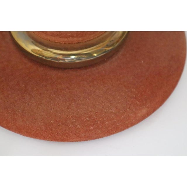 Brown Bouillotte Suede Table Lamp from Lederlux, 1970s For Sale - Image 13 of 18