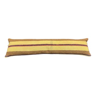 Turkish Hemp Pillow Cushion Natural Beige Brown Cushion Cover 12x46 For Sale