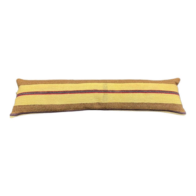Turkish Hemp Pillow Cushion Natural Beige Brown Cushion Cover 12x46 For Sale